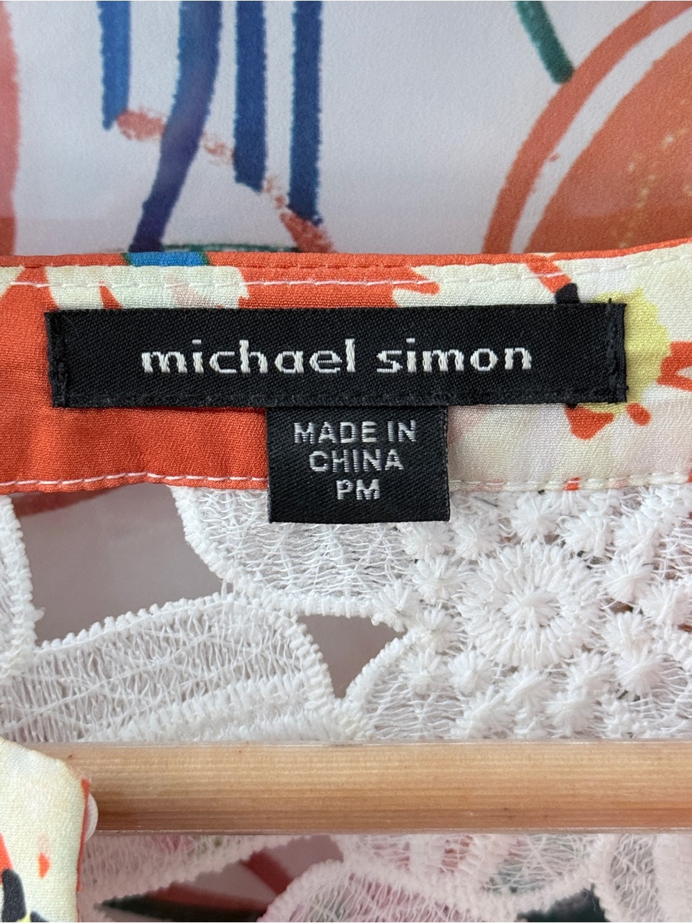 Michael Simon Silk Lace Jacket Petite Medium - Picture 6 of 7
